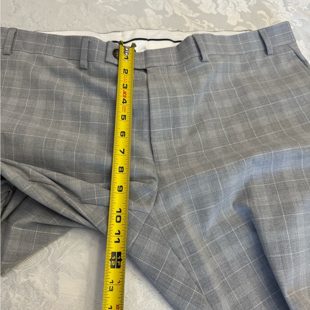 Lauren Ralph Lauren Black label Men’s 40x28 Gray Plaid Dress Pants‎ Flat Front - Picture 5 of 12